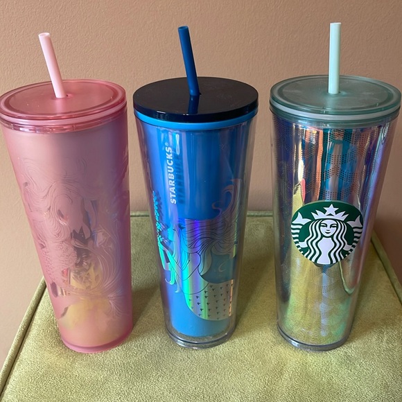 Starbucks Other - 3 Starbucks Mermaid Themed 24oz Cold Cups